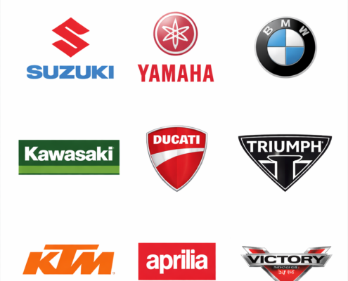 Motorcycle brand logos collection